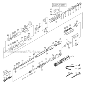 Part Location Diagram of 457.23 Chicago Pneumatic Governor 18K